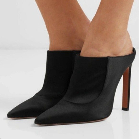 Altuzarra solid black leather Davidson heeled mules - Picture 12 of 12